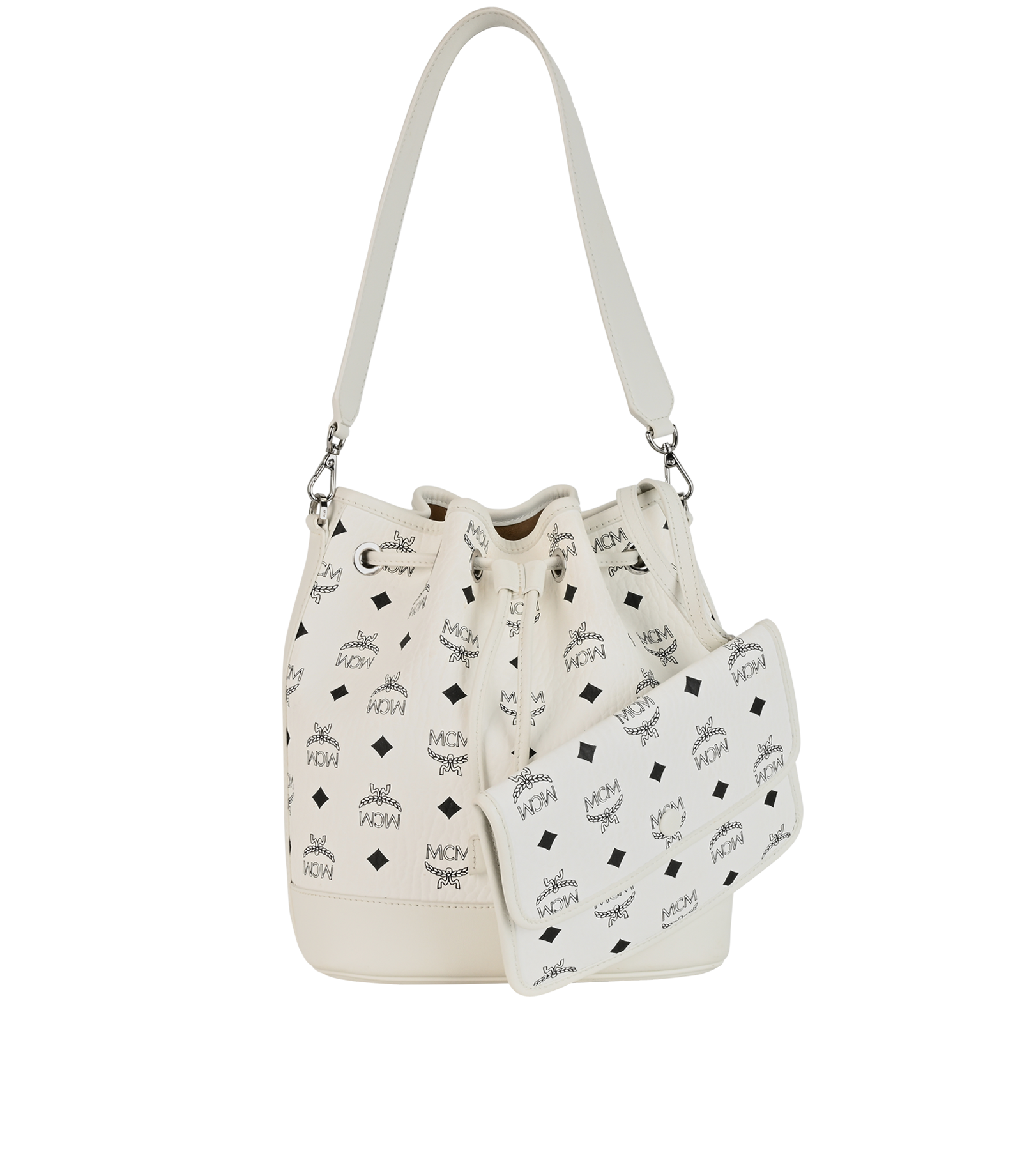 Dessau Bucket Bag, &pound;250, Handbags, Black/White, Leather, Other view